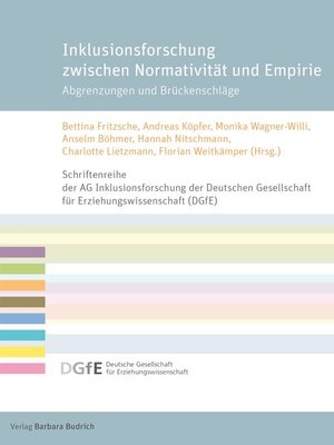 cover image of Inklusionsforschung zwischen Normativität und Empirie